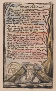 Az ártatlanság és a tapasztalat dalai, 44. lemez, Az emberi absztrakt (Bentley 47) alkotó: William Blake